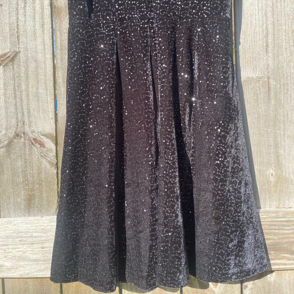 Talbots Black Metallic Sparkle Dress 6P - Picture 7 of 8
